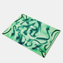 Grüne Formen aus Acryl, einige Minzfarben Fußmatte