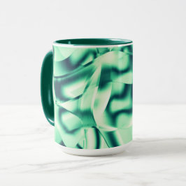 Grüne Formen aus Acryl, minzgrün Tasse