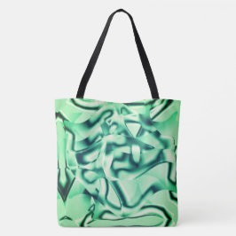 Grüne Formen aus Acryl, mit Pfefferminztönen