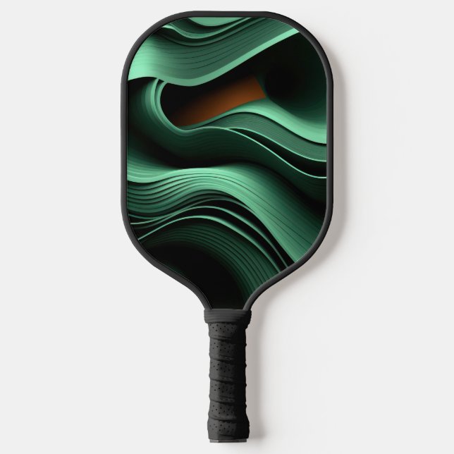Grüne Formen Pickleball Schläger (Vorderseite)