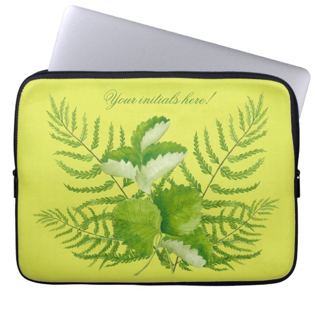 Grüne Formulare auf einem Laptop-Sieb Laptopschutzhülle (Vorderseite)