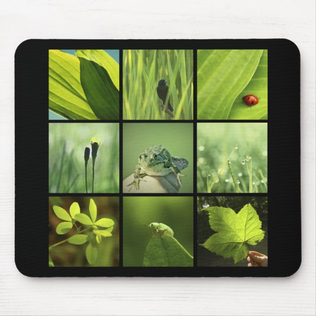 grüne Fotos Mousepad der Natur 3x3 (Vorne)