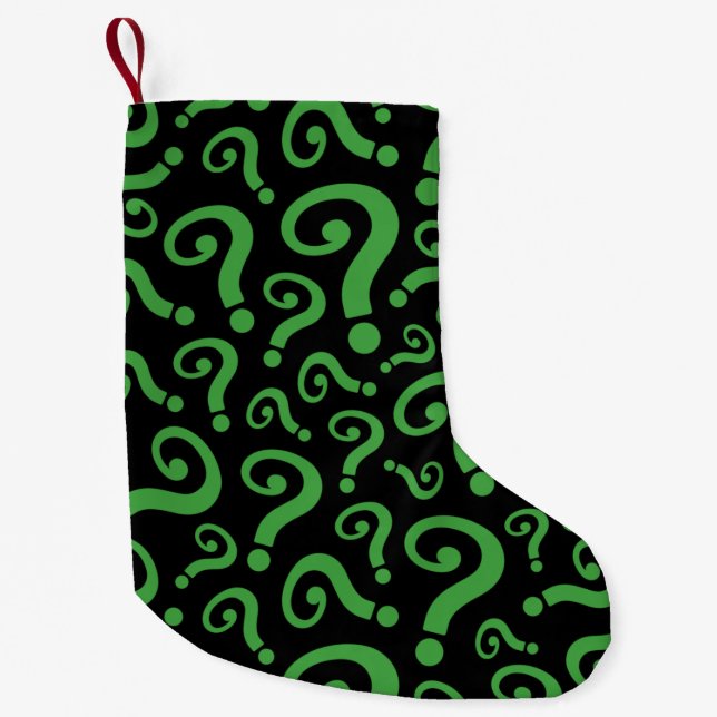 Grüne Frage Kleiner Weihnachtsstrumpf (Vorderseite)