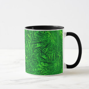 Grüne Fraktalbeschaffenheit Tasse