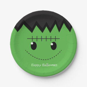 Grüne Frankenstein Halloween Geburtstagsfeier Tell Pappteller