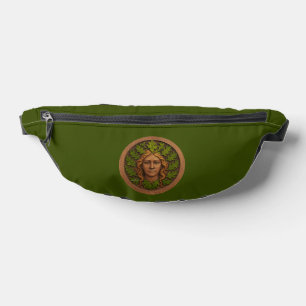 Grüne Frau - Holz Bauchtasche