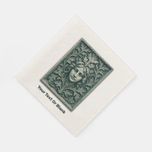 Grüne Frau - Stone Serviette