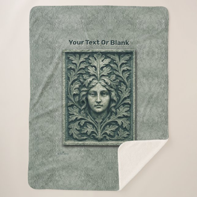 Grüne Frau - Stone Sherpadecke (Vorderseite)