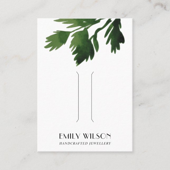 GRÜNE FRIANDERHAIR CLIP DISPLAY CARD VISITENKARTE (Vorderseite)