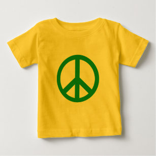 Grüne Friedenszeichen-Produkte Baby T-shirt