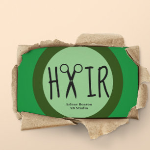 Grüne Friseure Visitenkarte