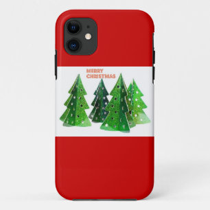 Grüne frohe Weihnachtsbaumen Case-Mate iPhone Hülle