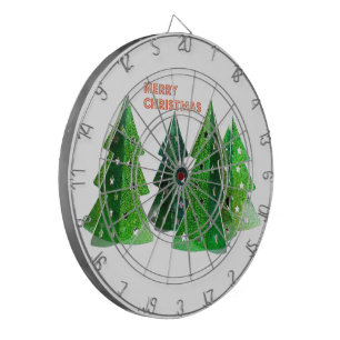 Grüne frohe Weihnachtsbaumen Dartscheibe