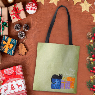 Grüne fröhliche süße Weihnachtsgeschenke für Katze