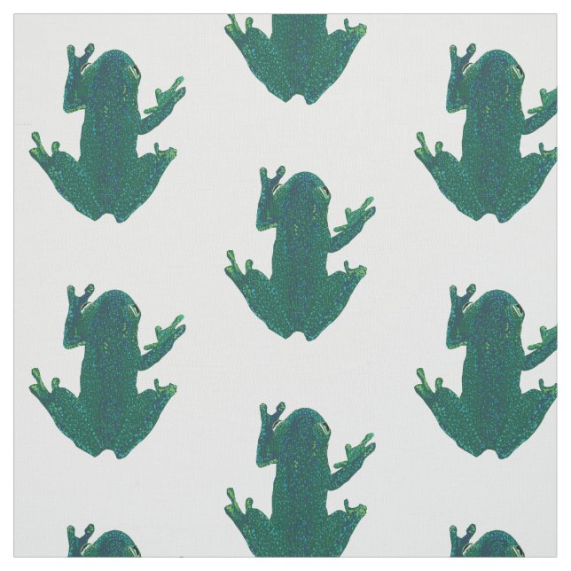 Grüne Frösche Stoff (Muster)