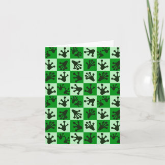 Grüne Froschfüße Whimsical-Tierfährten Karte