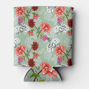 Grüne Frühlingsblüte: Handgezeichnet Dosenkühler