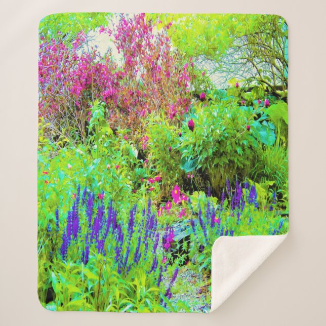 Grüne Frühlingsgärtnerei mit Peongs Sherpadecke (Vorderseite)