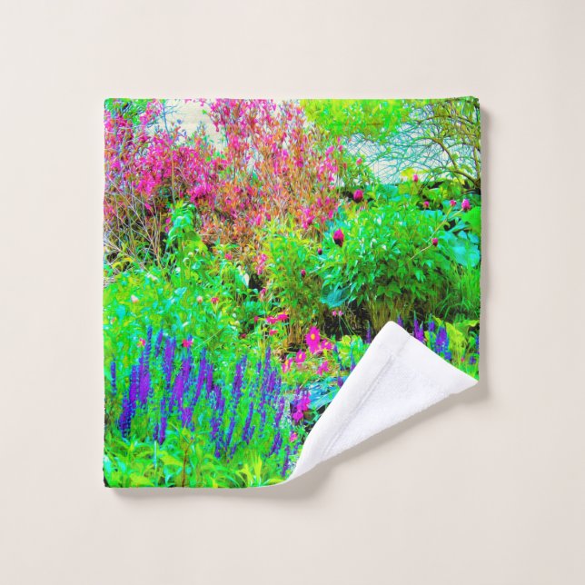 Grüne Frühlingsgärtnerei mit Peongs Waschlappen (Waschlappen)