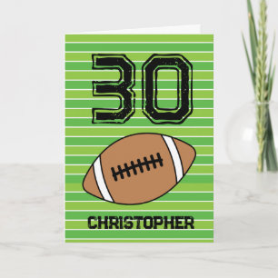 Grüne Fußball 30. Geburtstagskarte Karte