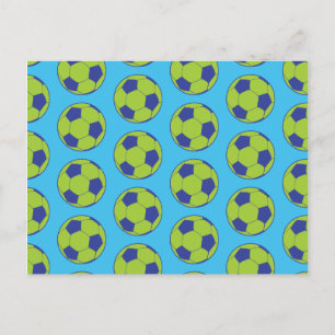 Grüne Fußball Sports Fans Fußballspieler Postkarte