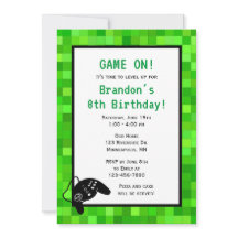 Grüne Gamer-Pixel | Benutzerdefinierte Geburtstags