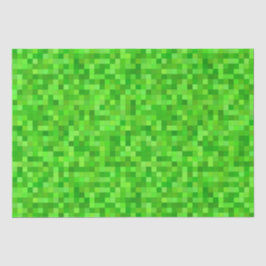 Grüne Gamer-Pixel | Geburtstagspartei Seidenpapier