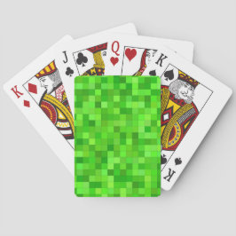 Grüne Gamer-Pixel Spielkarten