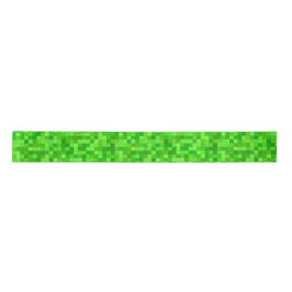 Grüne Gamer Pixels Geburtstagsparty Satinband