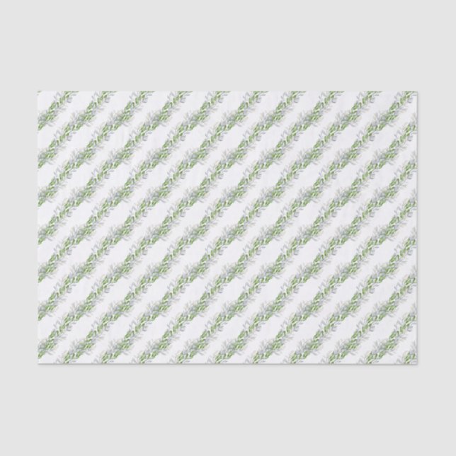 Grüne Garland Seidenpapier (Vorderseite)