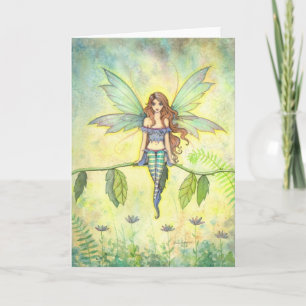 Grüne Gartenfee Fantasy Art Card Karte