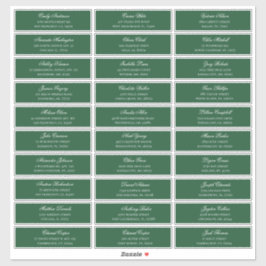 Grüne Gäste nennen Adresse. Hochzeitstiefel Aufkleber