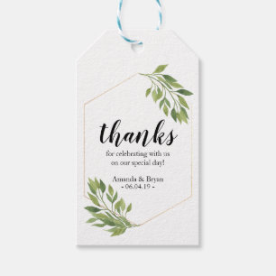 Grüne Gastgeschenk Hochzeit Geschenk Tag botanisch Geschenkanhänger