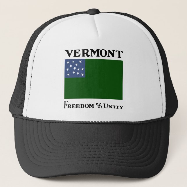 Grüne Gebirgsjungen-Flagge der Vermont-Republik Truckerkappe (Vorderseite)