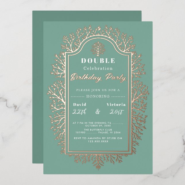 Grüne Geburt.. Doppel-Feiertagskarte Folien Feiertagskarte (Vorderseite/Rückseite)