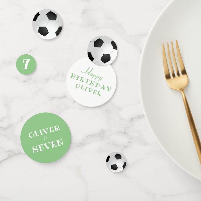 Grüne Geburtstagsparty Fußball Fußball Geburtstags Konfetti (Gruppe)