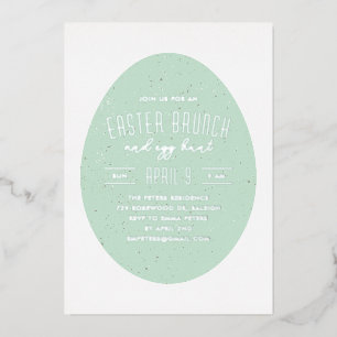 Grüne gefleckte Eierjagd Party Einladung