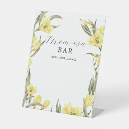 Grüne Gelbe Blume Mama-osa Bar Sockelschild