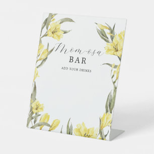 Grüne Gelbe Blume Mama-osa Bar Sockelschild