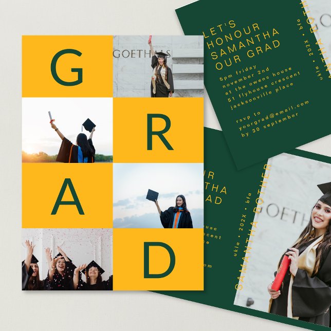 GRÜNE GELBE FARBBLÖCKE MULTI-Foto-GRAD Ankündigung (Von Creator hochgeladen)