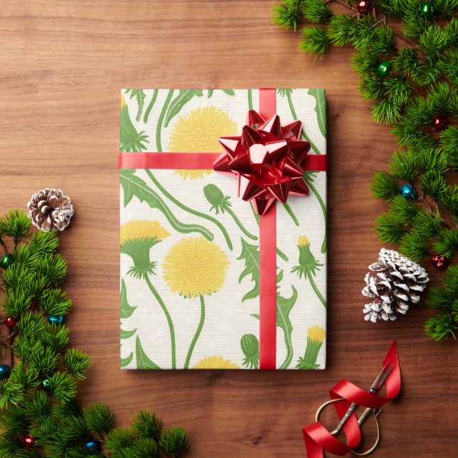 grüne, gelbe und weiße Lüster Geschenkpapier (Feiertagsgeschenk)