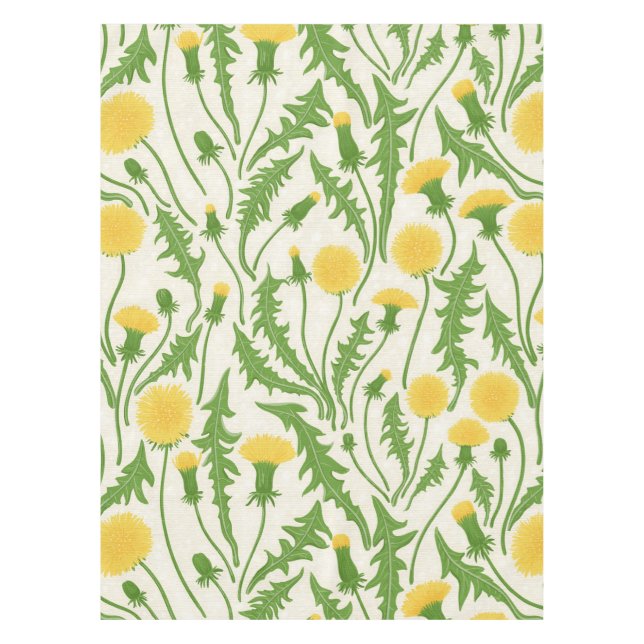 grüne, gelbe und weiße Lüster Tischdecke (Vorderseite)