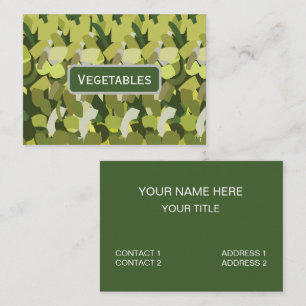 Grüne Gemüse Veggies Visitenkarte