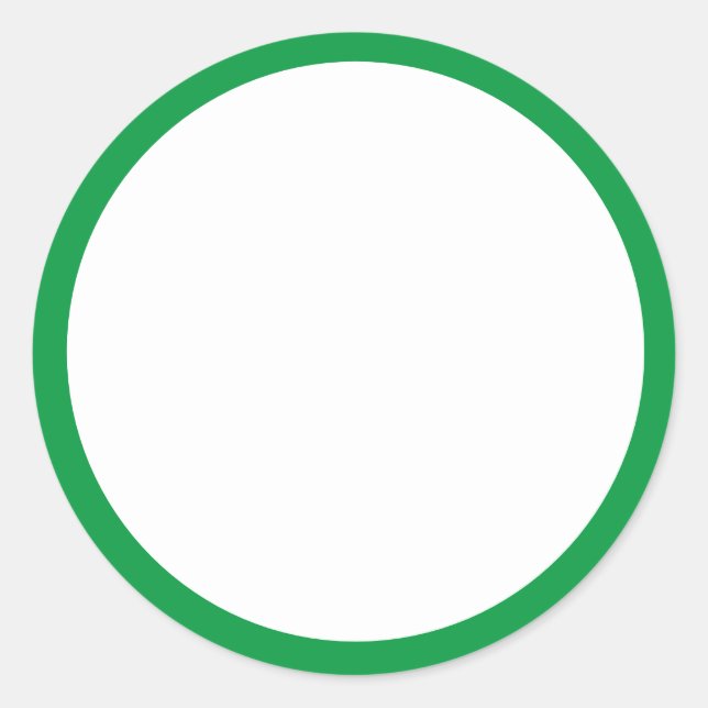 Grüne Genehmigung Runder Aufkleber (Vorderseite)