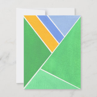 Grüne Geometrie Mitteilungskarte