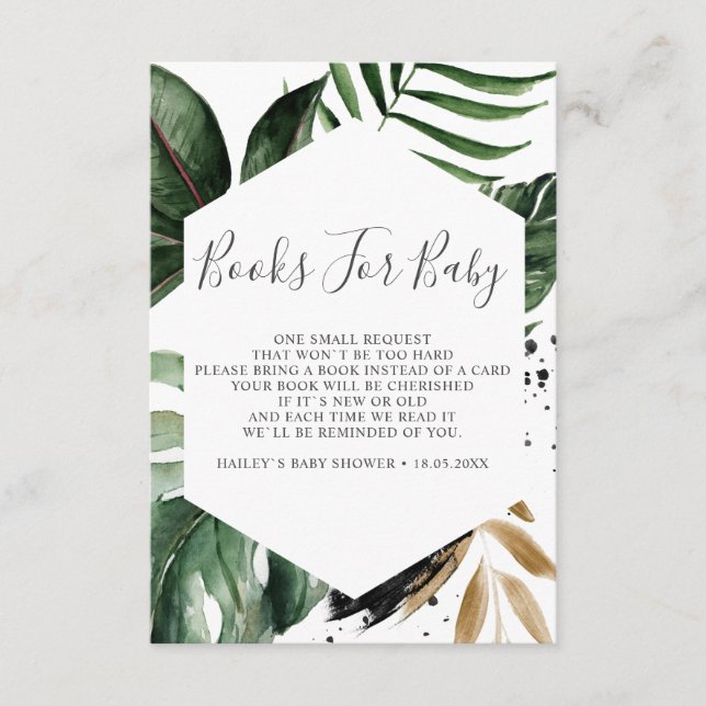 Grüne geometrische Bücher für Kinder Begleitkarte (Vorderseite)