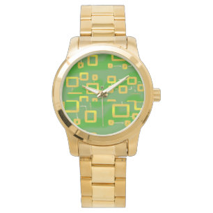 Grüne geometrische eWatch-Uhr Armbanduhr
