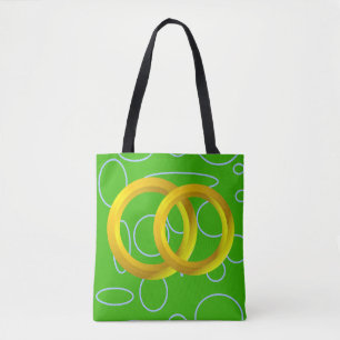 Grüne geometrische Goldringe Tote