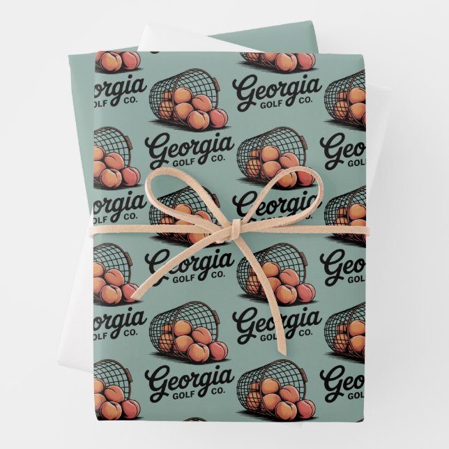 Grüne Georgia Golf Co Range Bucket  Geschenkpapier Set (Beispiel)