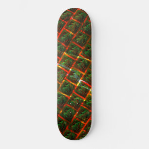 "Grüne gerahmte Augen", Kratzer oder rote Gitter. Skateboard